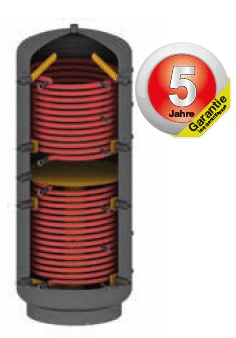 Solarfocus Schichtpufferspeicher mit 2 Solarregistern