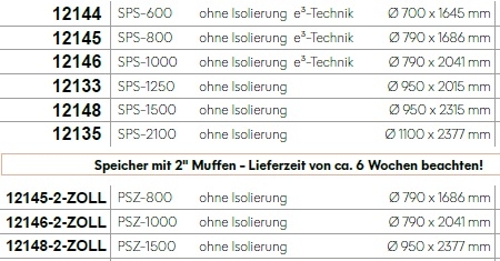 Solarfocus Schichtpufferspeicher ohne Solarregister