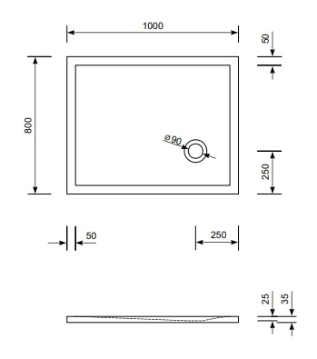 Duschwanne Flat Corner E