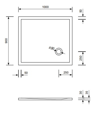 Duschwanne Flat Corner E