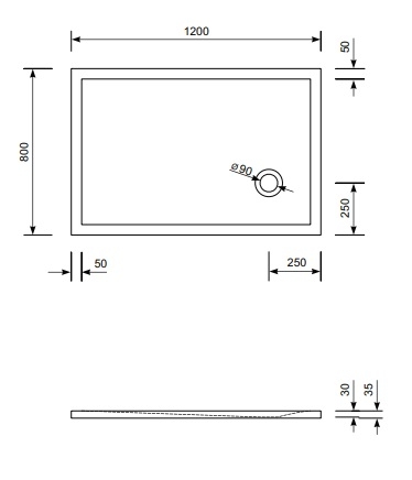 Duschwanne Flat Corner E