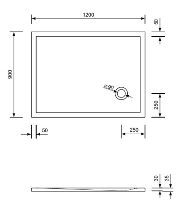 Duschwanne Flat Corner E