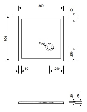 Duschwanne Flat-Corner