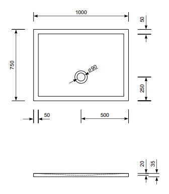 Duschwanne Flat New