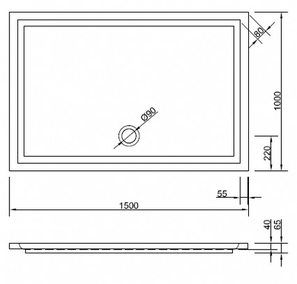 Duschwanne Mariana 150 x 100