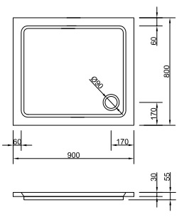 Duschwanne Tia Plus E Duschwanne Tia Plus E