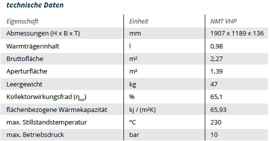 NMT Vakuum-Rhrenkollektor VHP