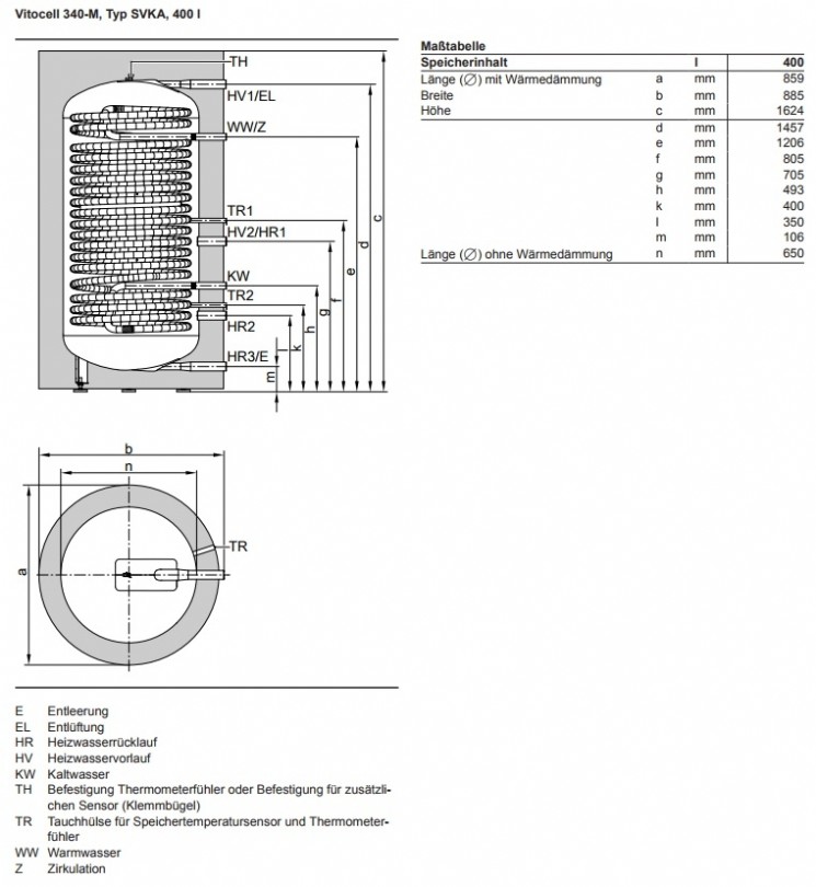 VIESSMANN Vitocell 340-M 400 Liter Typ SVKA