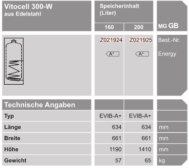 Vitocell 300-V Vitocell 300-V